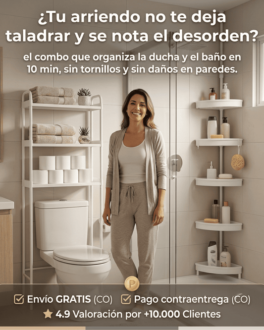 Combo Organizador Baño Mas Esquinero
